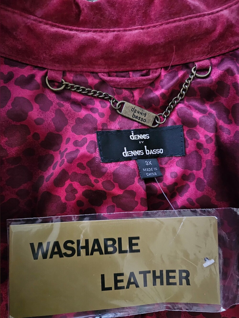 DENNIS BASSO Women’s Suede Leather Button-Up Jacket in Deep Magenta NWT 3x - Picture 3 of 7